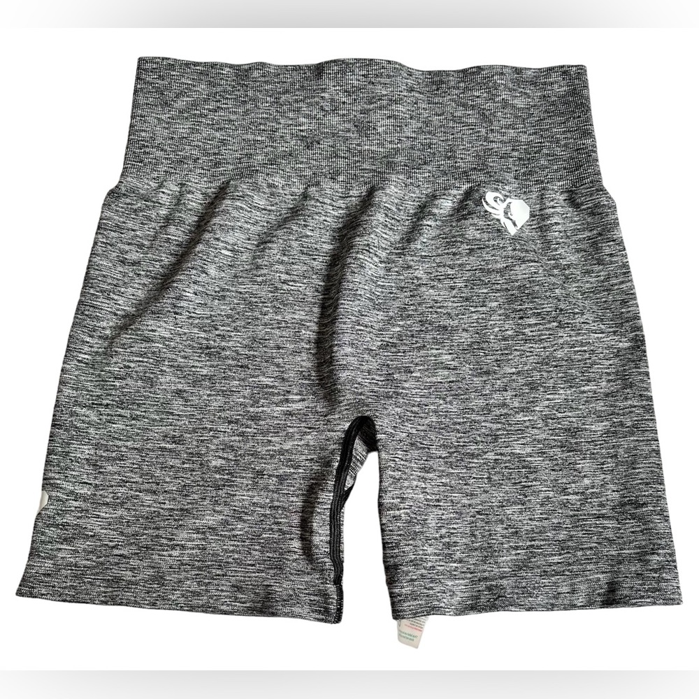 Seamless Womens Workout Shorts Grey Marl Size Large Move Cycling Digital